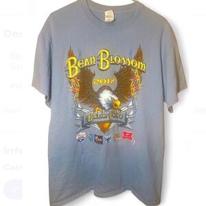 Vintage Blue Graphic Tee - 2017 Biker Fest